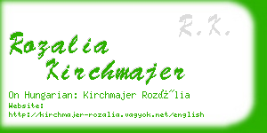 rozalia kirchmajer business card